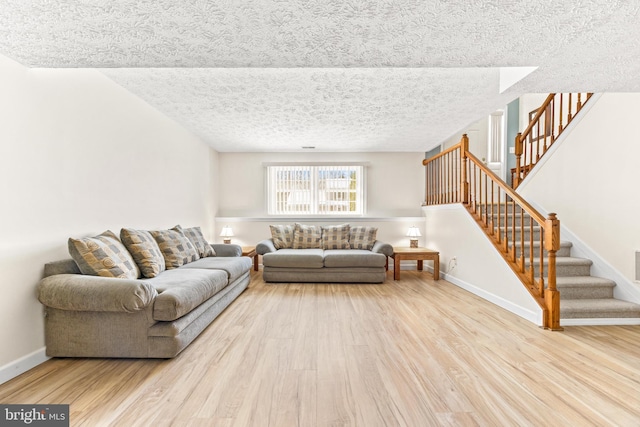 living room with hardwood / wood-style flooring