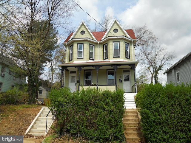 victorian home with covered porch