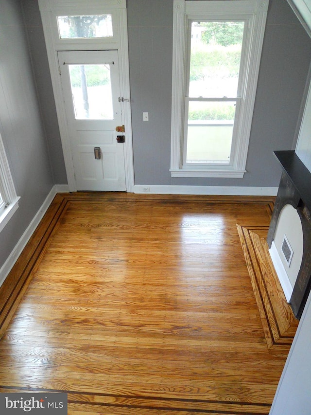 foyer featuring light hardwood / wood-style flooring