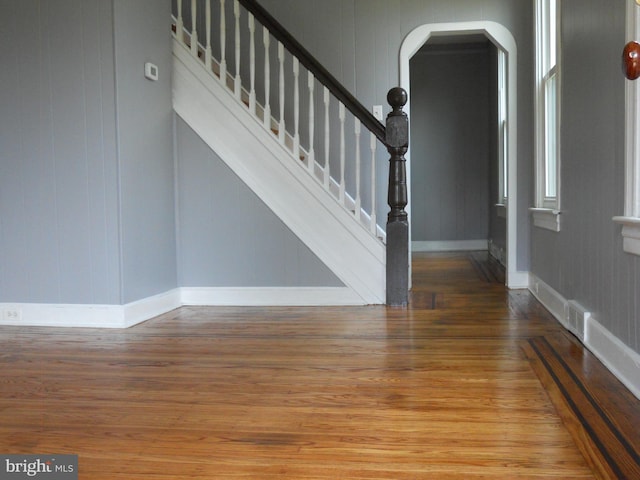 interior space with wood-type flooring