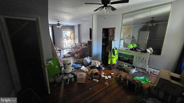 miscellaneous room featuring hardwood / wood-style flooring