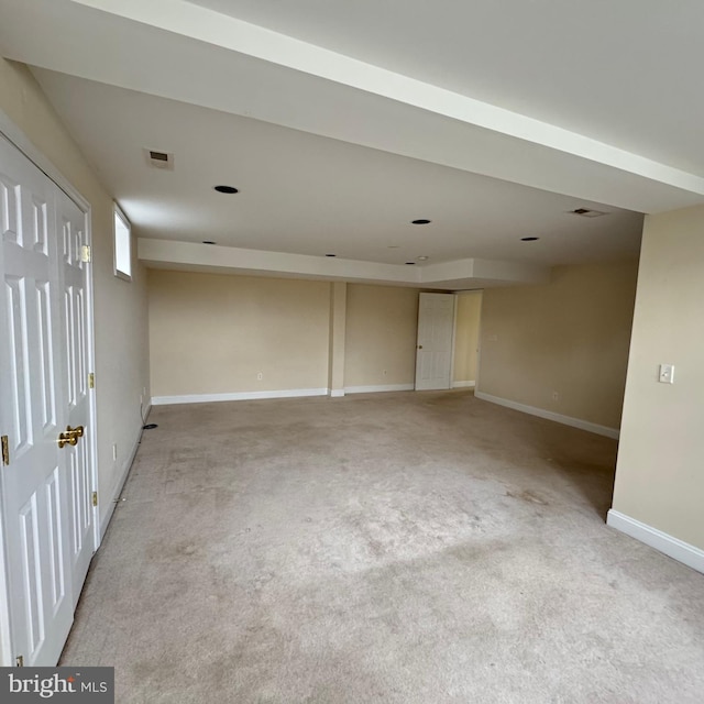 view of carpeted spare room