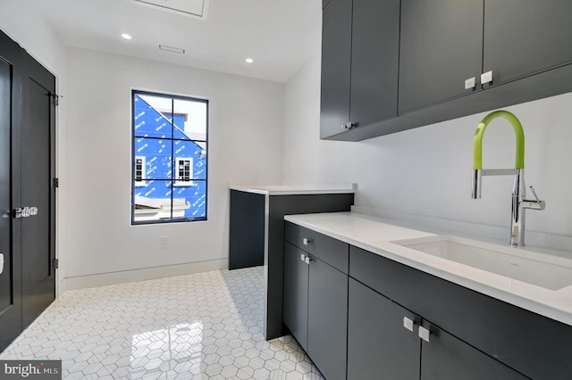 laundry room with sink