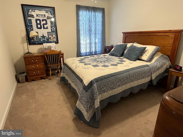 view of carpeted bedroom