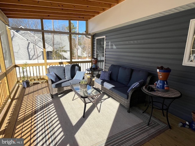 view of sunroom