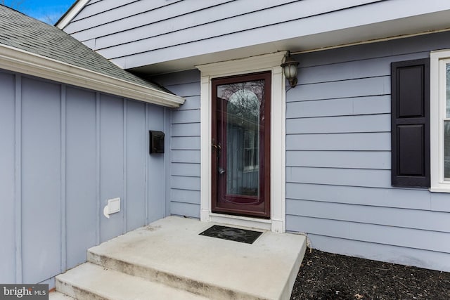 view of doorway to property