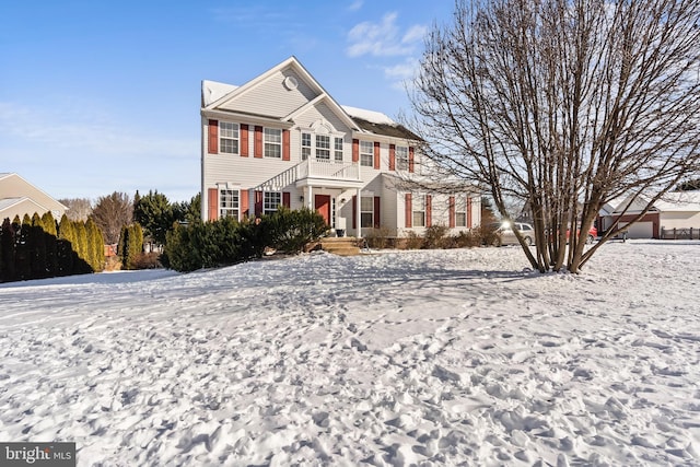 view of colonial inspired home