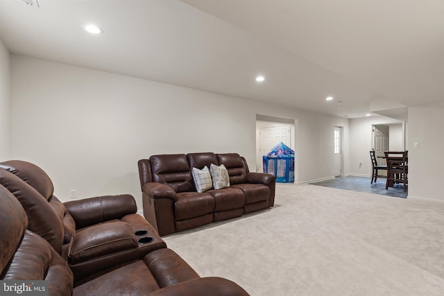 view of carpeted living room