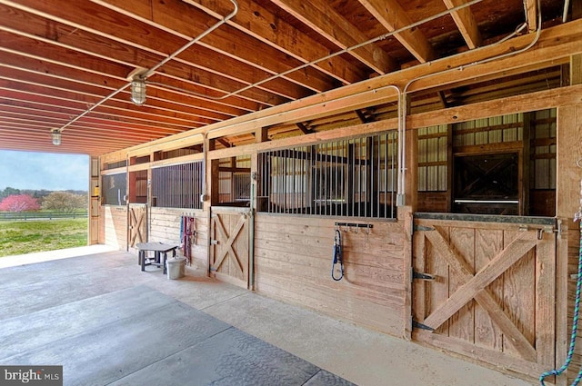 view of horse barn