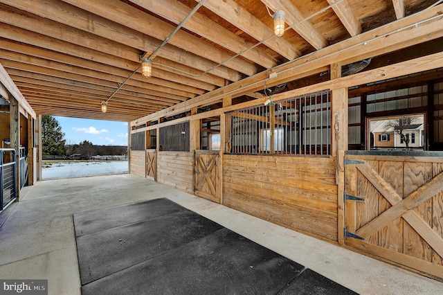 view of horse barn