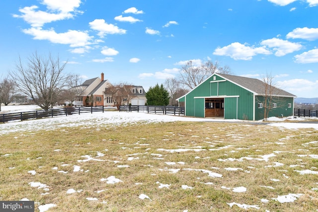 exterior space featuring an outbuilding