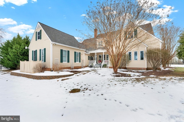 view of front of home with a porch