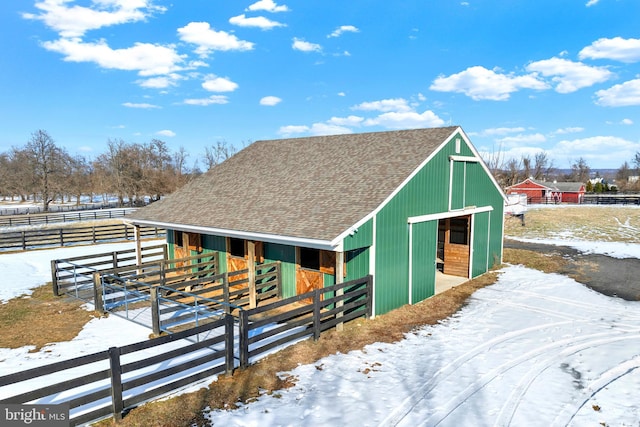 view of horse barn