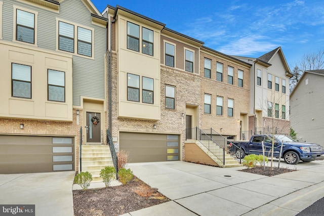 view of property with a garage