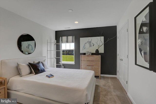 view of carpeted bedroom