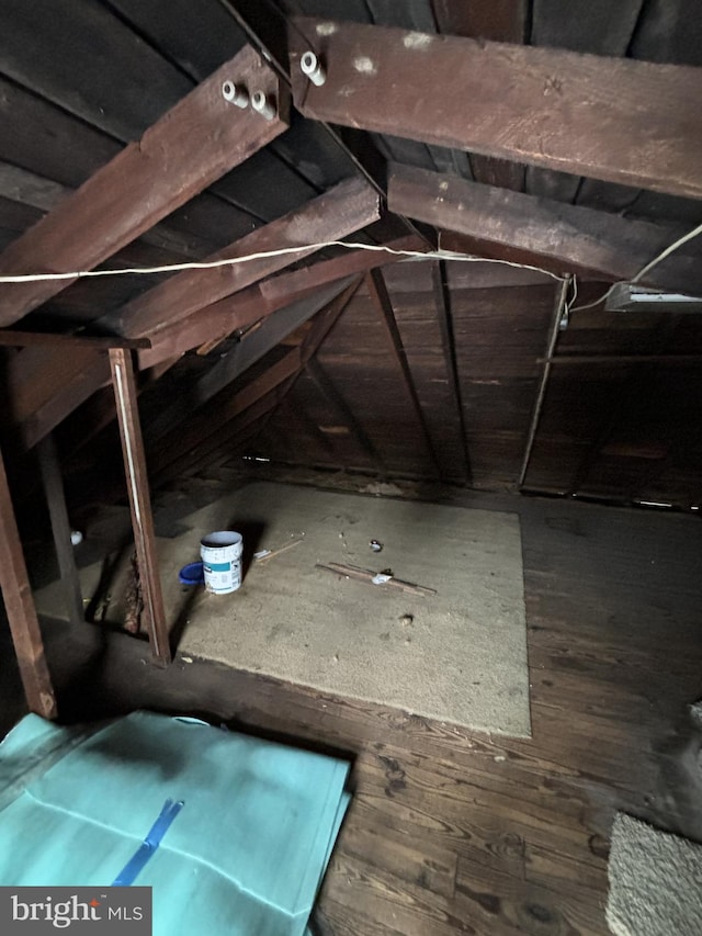 view of attic