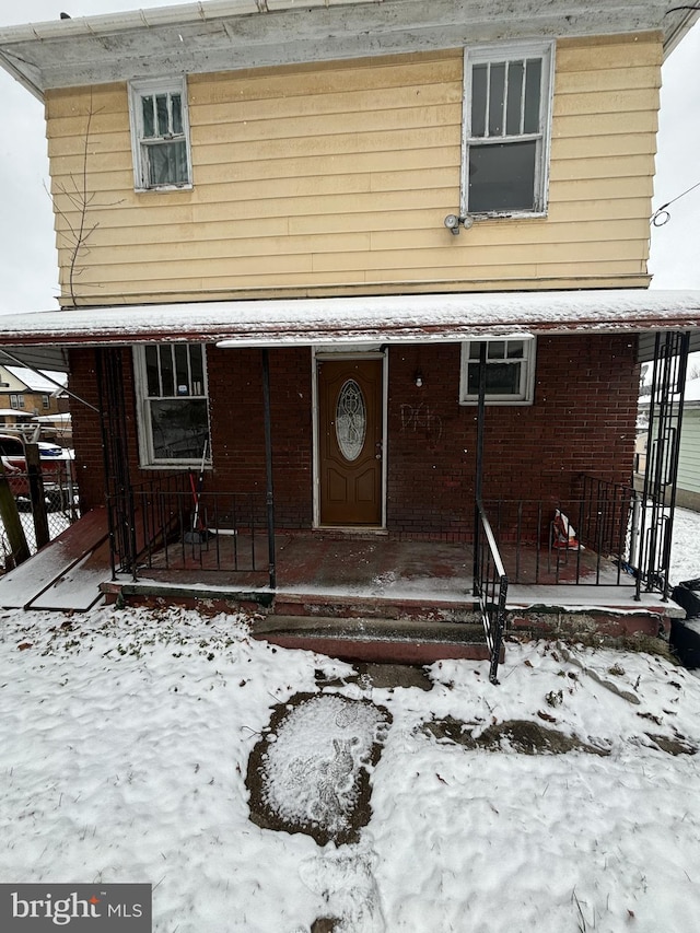 exterior space with a porch