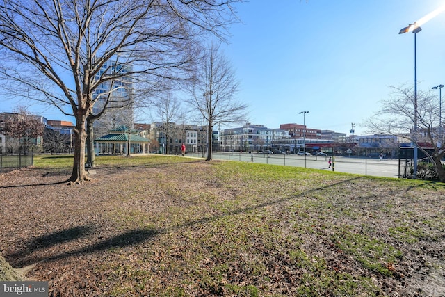 view of yard with a gazebo