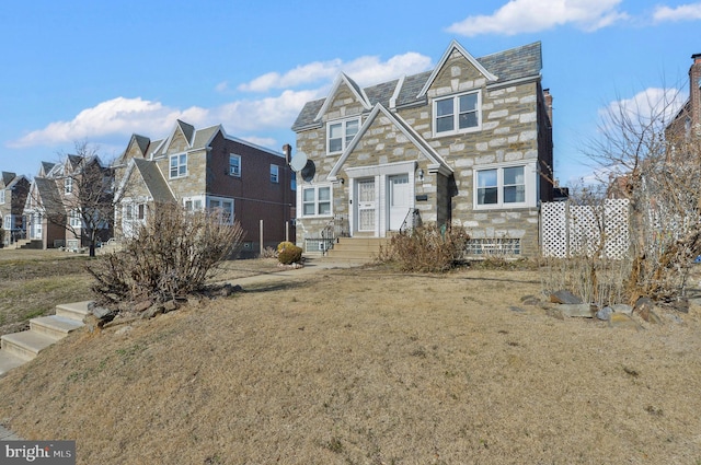 view of front of house with stone siding