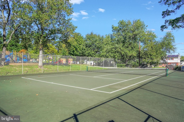 view of tennis court