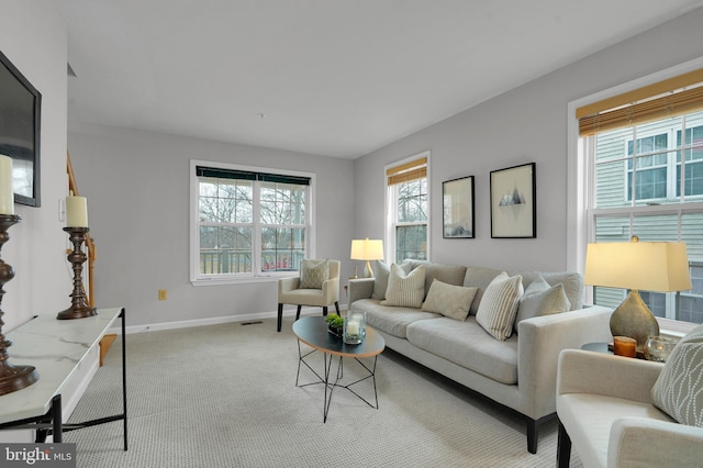 view of carpeted living room