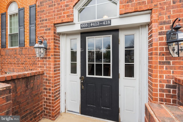 view of doorway to property