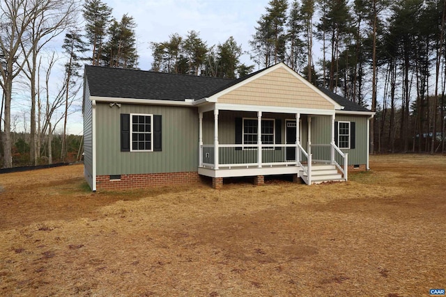 view of front of home featuring a porch