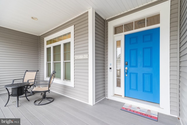 view of doorway to property