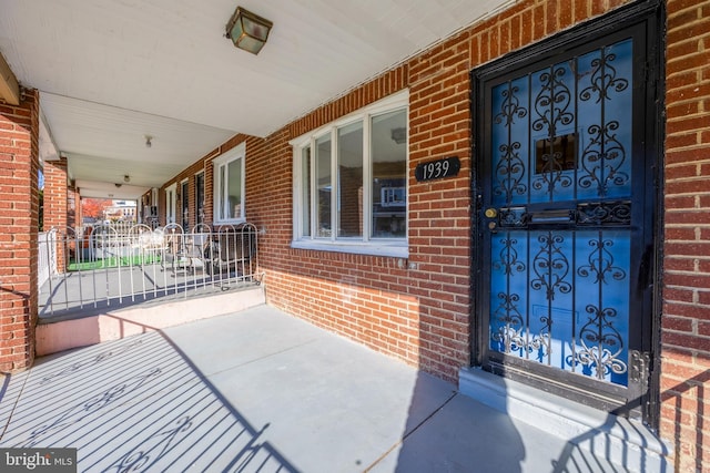 exterior space featuring covered porch