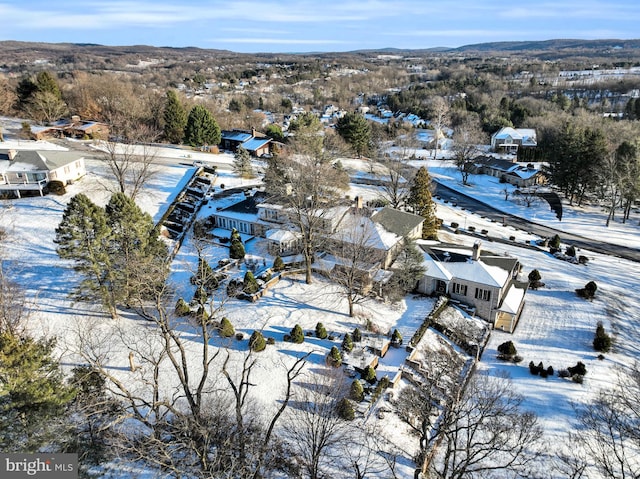 view of snowy aerial view