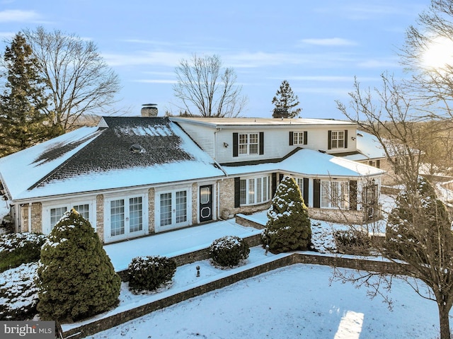 view of front of home with french doors