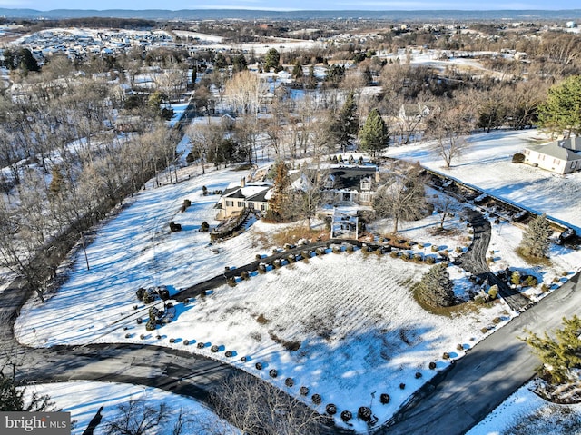 view of snowy aerial view