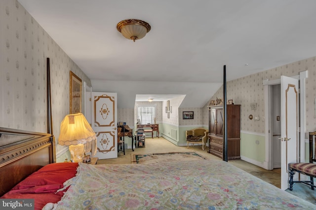 view of carpeted bedroom