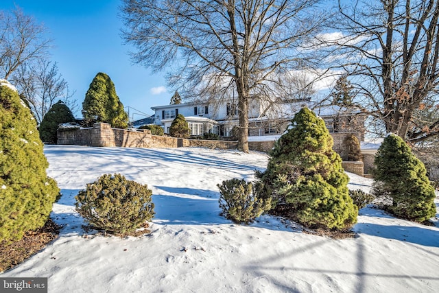 view of snowy yard