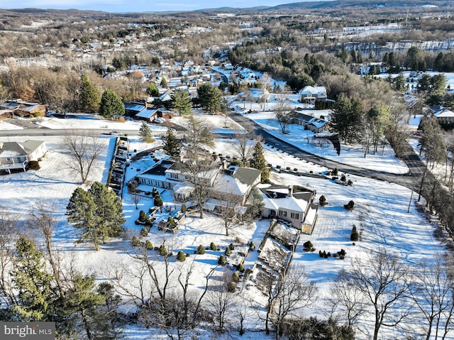 view of snowy aerial view