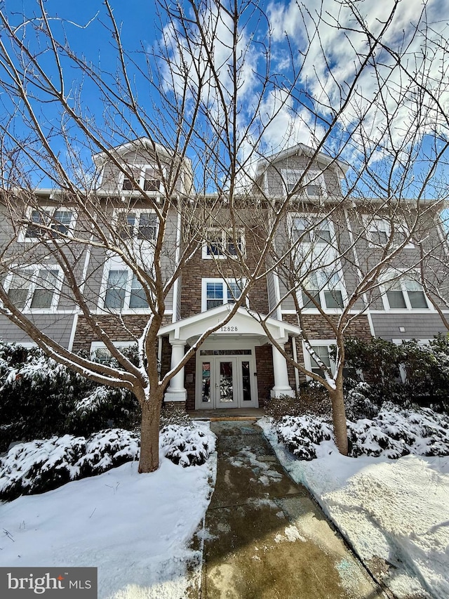 townhome / multi-family property with french doors