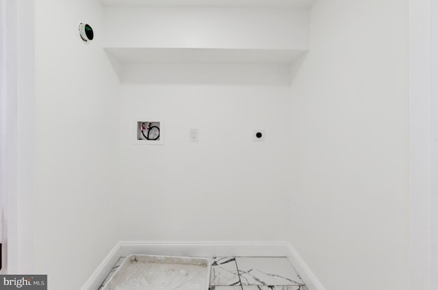 1324 Aisquith St, Baltimore, MD 21202 - laundry area with washer hookup, electric dryer hookup, and baseboards