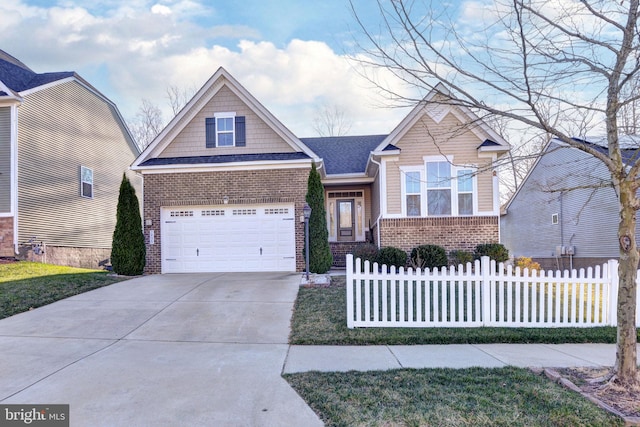 craftsman-style home featuring a garage