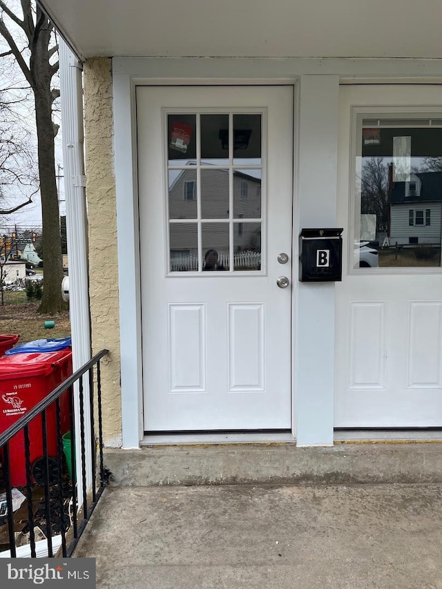 view of doorway to property