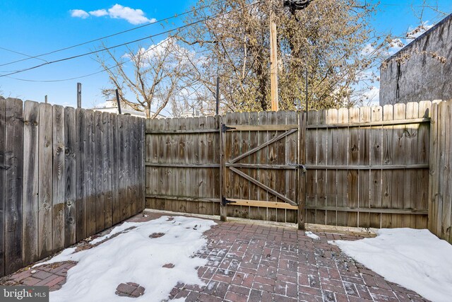 view of snowy yard