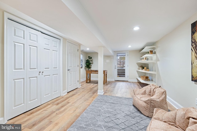 interior space featuring light hardwood / wood-style flooring