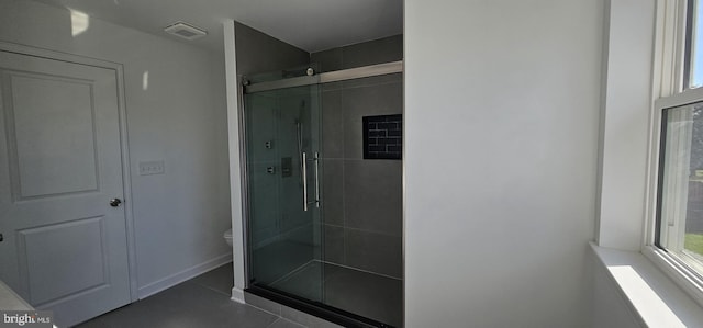 434 Redfern, Hamilton, NJ 08610 - bathroom with a stall shower, toilet, and tile patterned flooring
