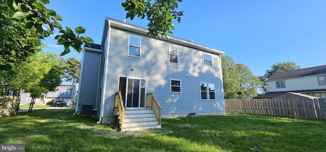 434 Redfern, Hamilton, NJ 08610 - rear view of house with entry steps and cooling unit