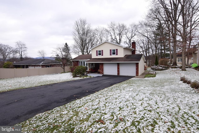 view of front of house featuring a garage