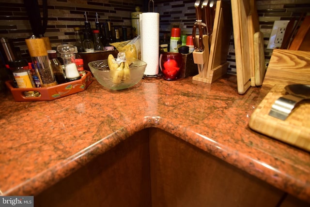 interior details featuring backsplash