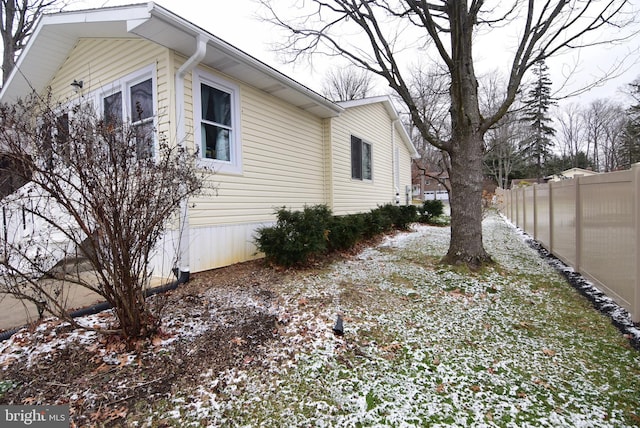 view of snowy exterior