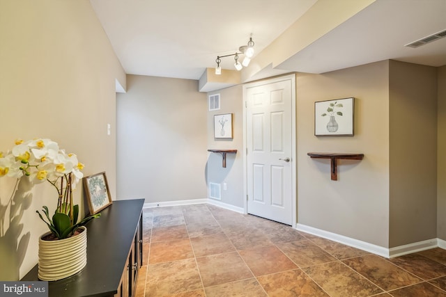 foyer entrance with track lighting