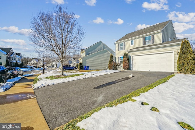 exterior space featuring a garage