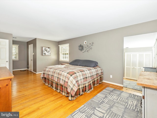 bedroom featuring hardwood / wood-style floors