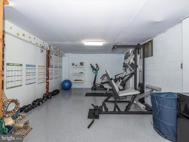 view of exercise room